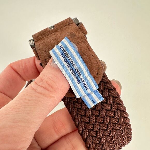 Les Canebiers Mens Braided Brown Belt Size Large‎ - Picture 5 of 14